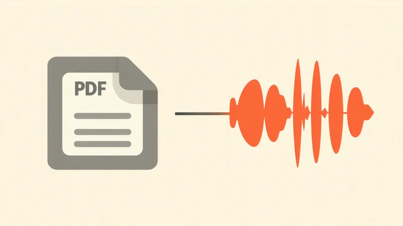 Voice waveform illustration overlaid on a printed guide document